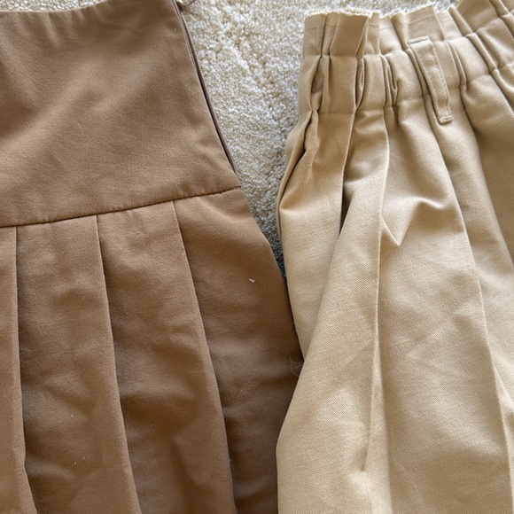 2 tan school girl skirts - Picture 2 of 2